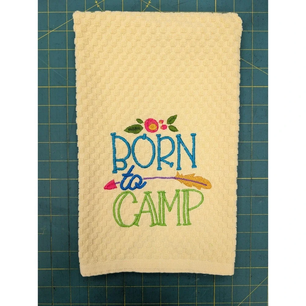 Born to Camp Kitchen Bath Bar Hand Towel